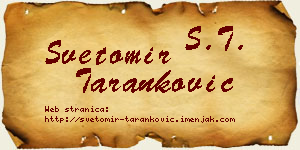 Svetomir Taranković vizit kartica